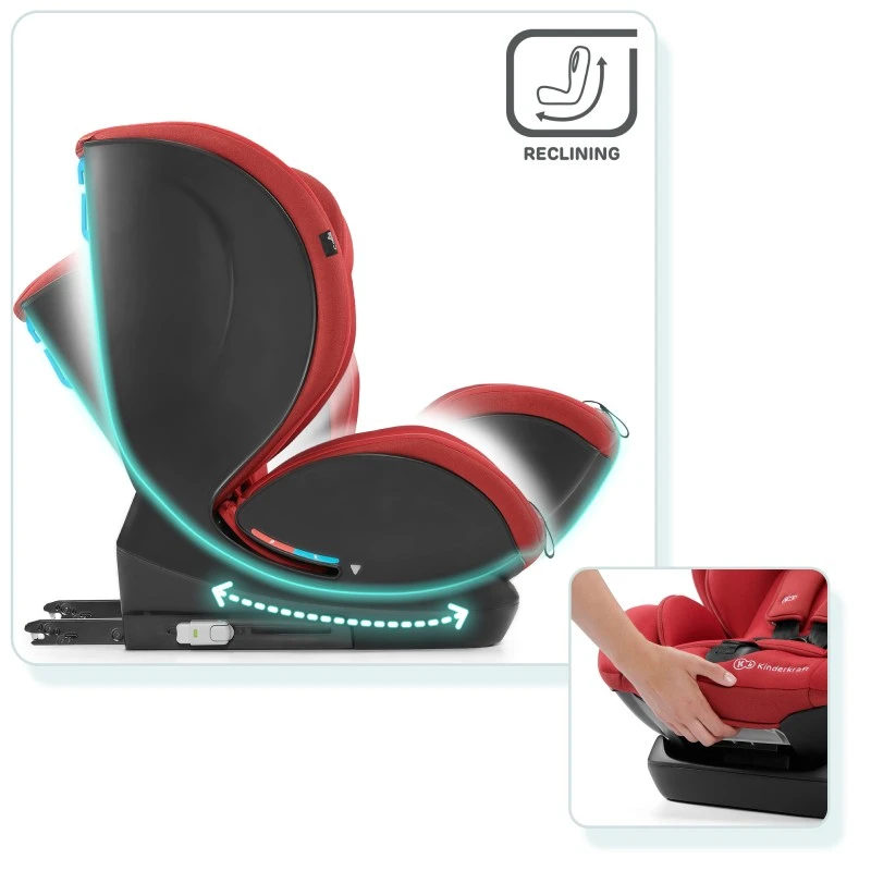 Столче за кола KinderKraft MYWAY, 0 - 36 kg, Сиво